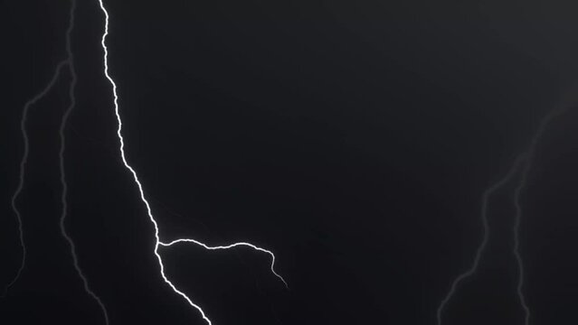 Sky lighting overly video effect Black background screen overlay 4k video effect at night sky light thunder storm light, overly  