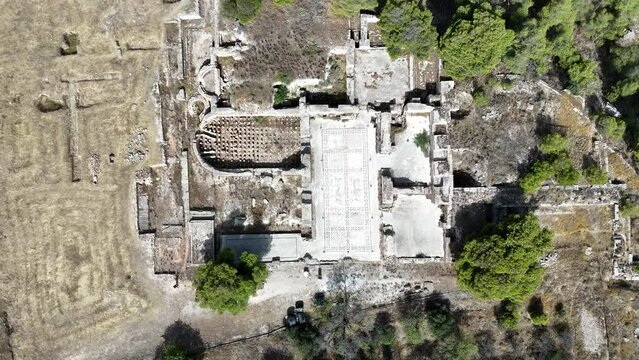 Eleusis, Isthmia, Corinth, Greece. Roman Baths in Isthmi, amazing mosaics!