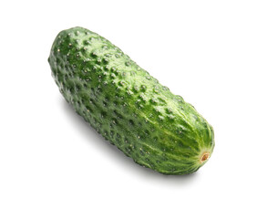 Fresh cucumber isolated on white background