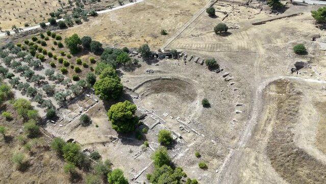 Eleusis, Isthmia, Corinth, Greece. Roman Baths in Isthmi, amazing mosaics!
