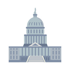 US congress building icon clipart avatar logtotype isolated vector illustration
