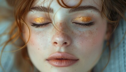 Fototapeta premium portrait of a woman with painted face