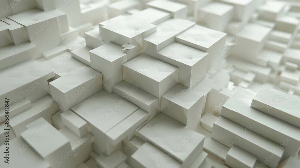 Aufkleber layers of paper squares and rectangles forming a mesmerizing pieced design.