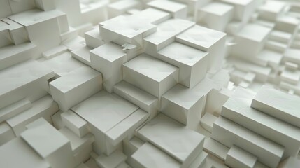 Layers of paper squares and rectangles forming a mesmerizing pieced design.