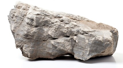 Close-Up of a Gray Rock with White Veins