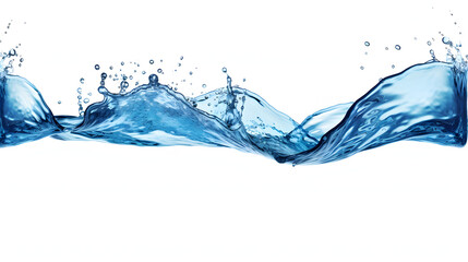 Water splashing above white background
