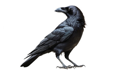 crow isolated on white background , transparent png image