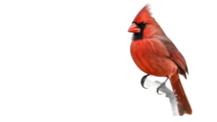 red cardinal bird isolated on white background , transparent png image