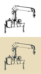 Mobile truck mounted crane