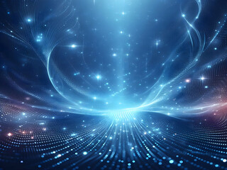 A blue abstract background with dots Shiny blue abstraction