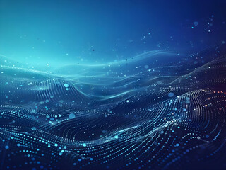 A blue abstract background with dots Shiny blue abstraction