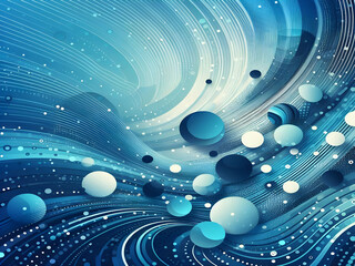 A blue abstract background with dots Shiny blue abstraction