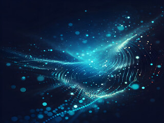 A blue abstract background with dots Shiny blue abstraction