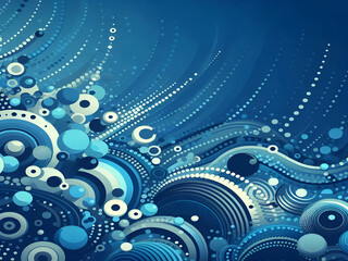 A blue abstract background with dots Shiny blue abstraction