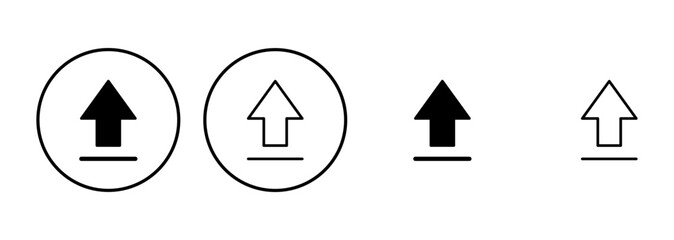 Upload icon set. load data symbol