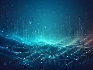 A blue abstract background with dots Shiny blue abstraction