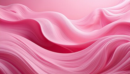 Obraz premium an abstract pink background with a smooth wave of light pink. generative ai