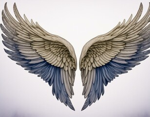 Obraz premium Wings isolated on white background.Generative Ai.