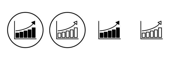 Growing graph Icon set. Chart icon. diagram icon