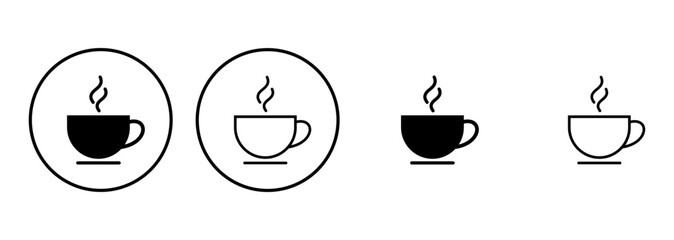 Coffee cup icon set. cup a coffee icon vector.