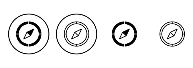 Compass icon set. arrow compass icon vector