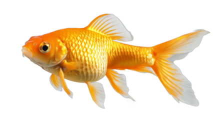 goldfish isolated on white background , transparent png image