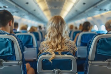 Passengers wait in a brightly lit airport terminal, while on the tracks a sleek train prepares for departure