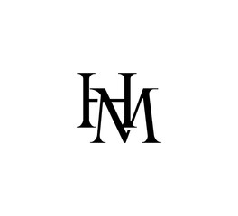 Initial Letter Logo. Ampersand Symbol. Logotype design. Simple Luxury Black Flat Vector HM