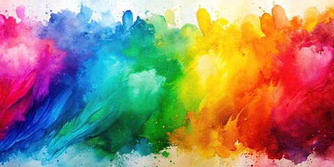 Colorful abstract watercolor background with vibrant hues and brush strokes, art, painting, watercolor, abstract