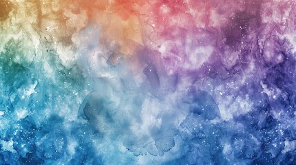 Fototapeta premium Watercolor Artwork Artistic Wallpaper With Frosty Color Palette and Fantasy Tie Dye Effect