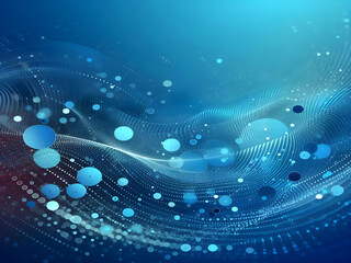 A blue abstract background with dots Shiny blue abstraction