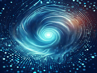 A blue abstract background with dots Shiny blue abstraction