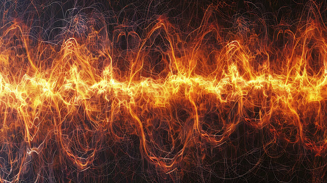 Fiery Abstract Energy Network
