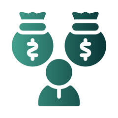 investor flat gradient icon