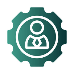 leader flat gradient icon