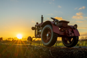 Little Red Tractor Sunrise