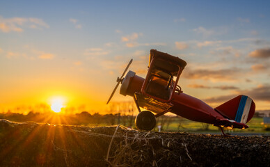 Sunrise Red Plane