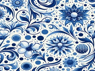 Abstract background with blue and white dots