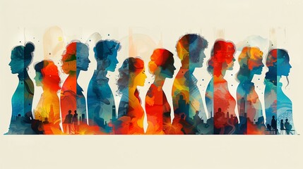 Naklejka premium Mental health and psychology concept illustration, collection of male and female business people scenes in th Mental health and psychology scene. mega set flat vector modern illustration
