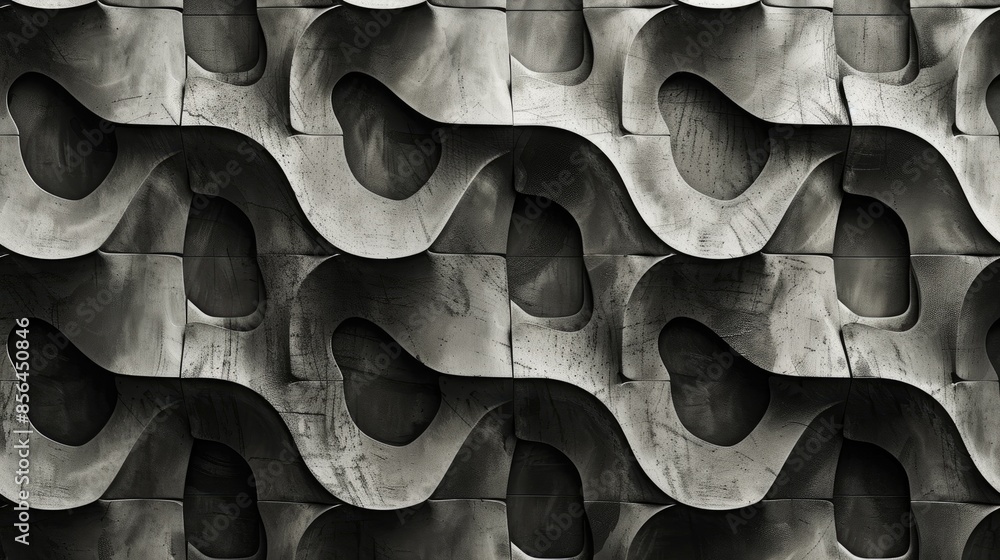 Poster regularly repeating geometrical elements in a simple modern texture