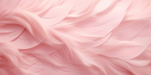 Fototapeta premium background pink feathers in the air a close - up of a pink feather arranged in a circular pattern, with a white feather on the left and a black feather on the right
