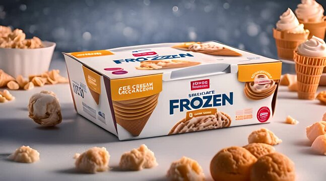 Ice cream packaging box