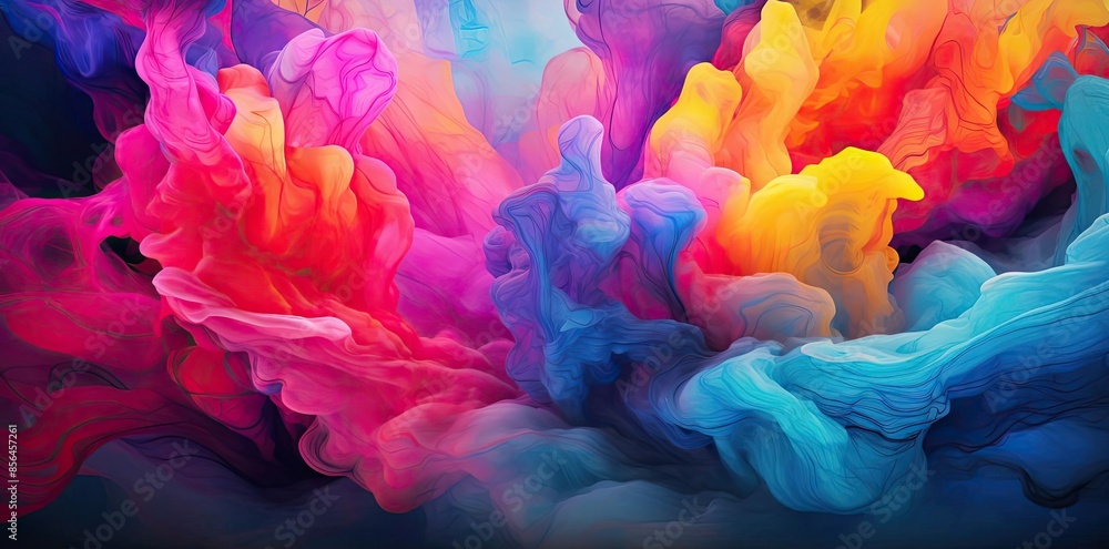 Poster colorful backgrounds with a variety of shapes and sizes, including a square, triangle, rectangle, an