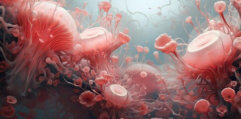 cool background pictures of pink jellyfish in the water
