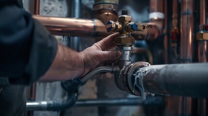 Plumber hand hold the heating element after longterm use covered with deposits from hard water Replacing a heating element damaged by scale and limescale : Generative AI
