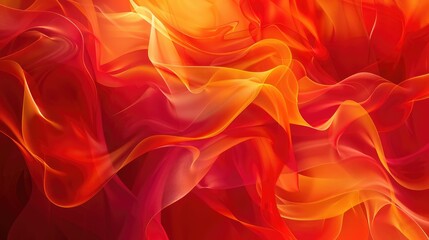 Obraz premium Fiery red and orange abstract shapes, mimicking flames, for a warm and inviting wall mural.