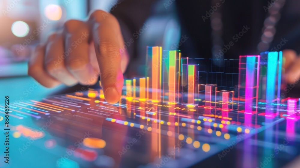 Poster interactive data visualization on a tablet