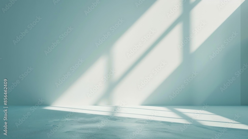 Poster empty room with large window in the middle minimalistic design for modern living spaces