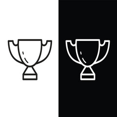 Trophy icon vector logo design illustration