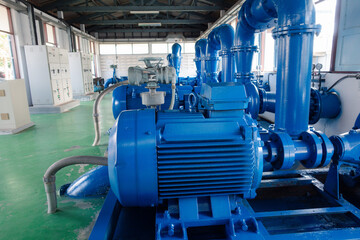 Electric motors drive water pumps, distribute water, and produce water in water treatment plants.